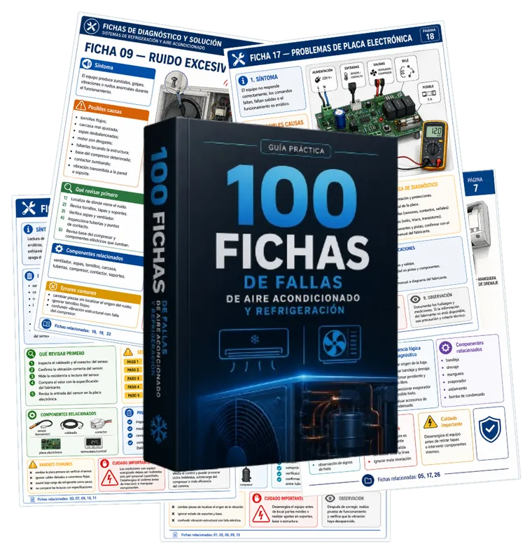 100 Fichas de Fallas de Aire Acondicionado y Refrigeración