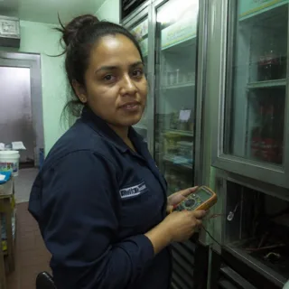 Yuselis Mendoza, técnica en Barquisimeto